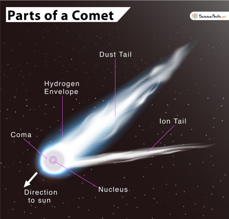 Parts Of A Comet Diagram